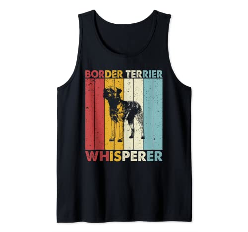 Dog Dad Mom Whisperer - Border Terrier vintage Camiseta sin Mangas