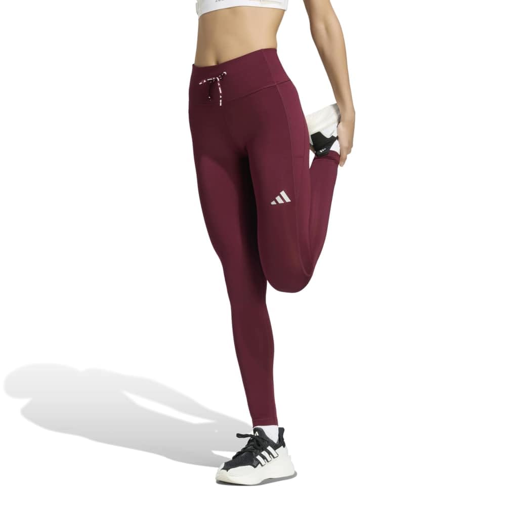 adidas Donna Run Essentials Full Length Leggings Tights, maroon, S