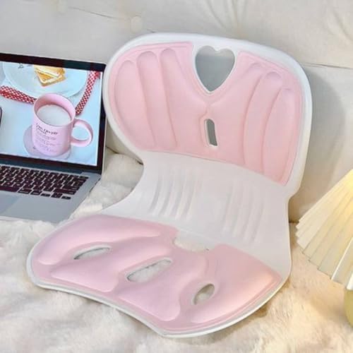 Assento Estofado Ergonômico Apoio Lombar Rosa 35x33cm - Top Rio