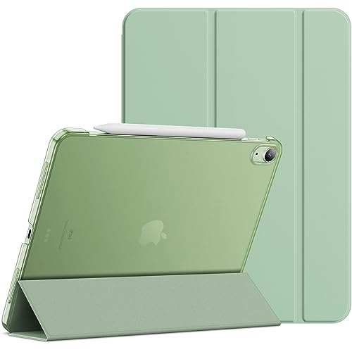 JETech Case for iPad Air 5/4 (2022/2020 Model, 10.9-Inch), Slim Stand Hard Back Shell Cover with Auto Wake/Sleep (Matcha Green)