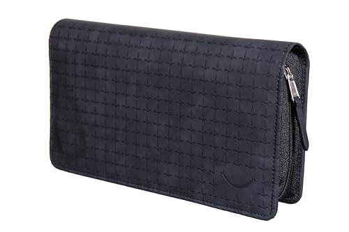 Image of Sukeshcraft Multiple Cheque Book Holder | Original PU Holds Upto 8 Cheque Books, CloudBlack