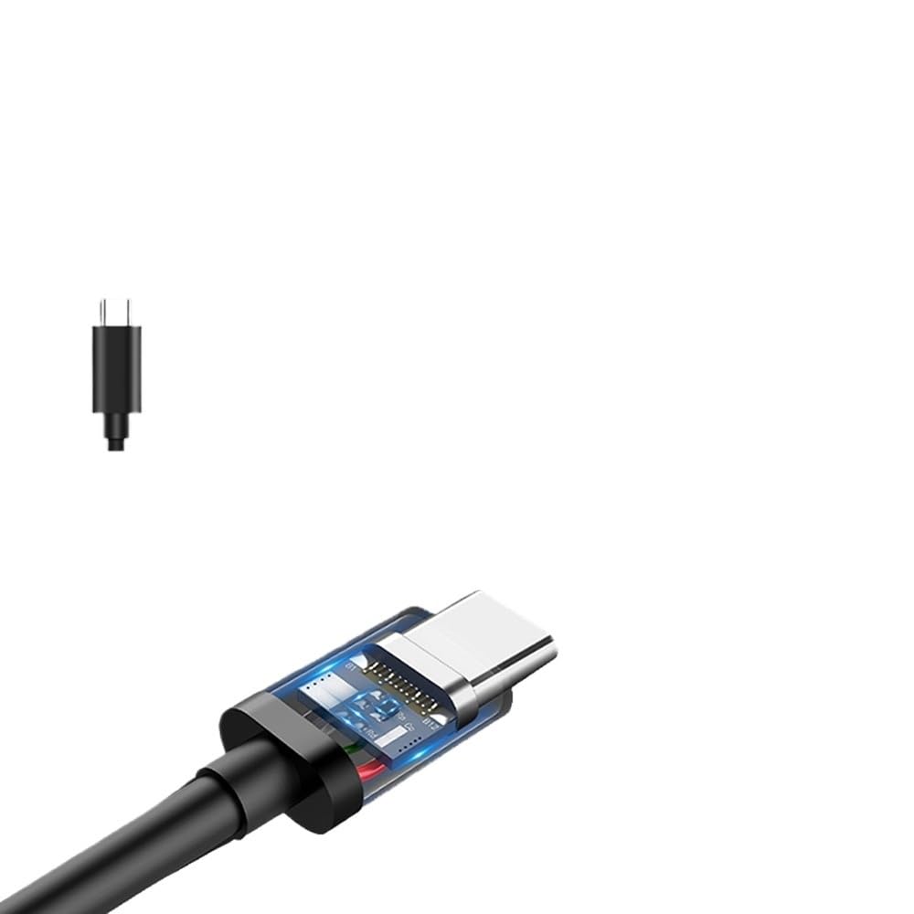 PD 60 W kabel USB C na USB typu C, szybki kabel do transmisji danych, czarny, 1 m, 2 m, 300 cm (2 m, czarny)