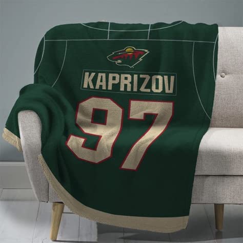 Sleep Squad Minnesota Wild Karill Kaprizov 60 x 80 Raschel Plush Blanket an NHL Throw