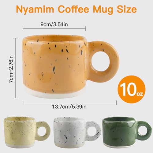 Set de 4 tazas de café cerámica 10oz multicolor miniatura 2