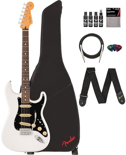 Fender Player II Stratocaster�A���[�Y�E�b�h - �|�[���[�z���C�g�o���h���A�M�O�o�b�O�A�X�g���b�v�A�P�[�u���A3�p�b�N�s�b�N�A�M�^�[�N���[�j���O�L�b�g�t��