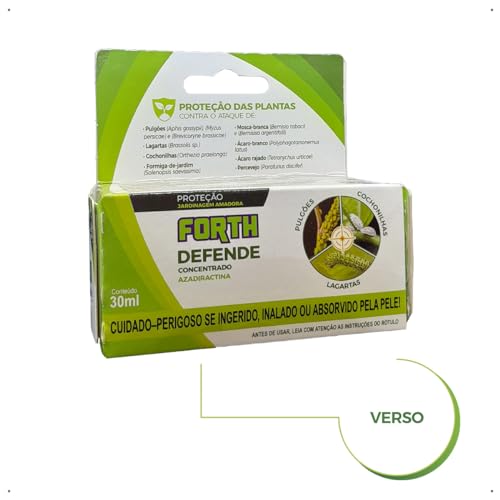 Forth Defende, Inseticida, Concentrado, Óleo de Neem, Azadiractina, 30ml