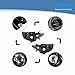 LABLT Headlight Assembly Replacement for Sonata 2011 2012 2013 2014 Headlamps Pair Black Housing Clear Lens Projector