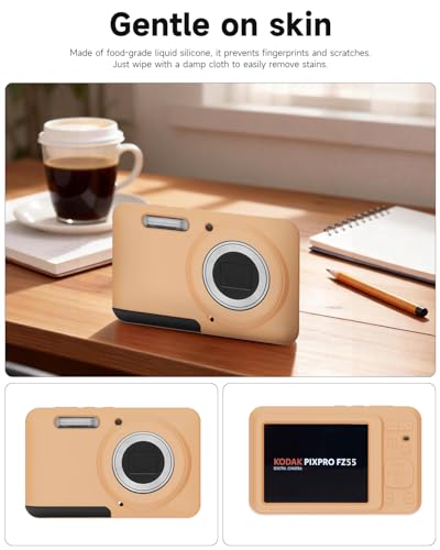 Funda silicona para cámara Kodak PIXPRO FZ55 color naranja miniatura 4