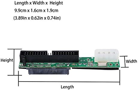 YAODHAOD 3.5 Inch IDE to SATA 2.5" Inch Disk Converter,40 Pin Male IDE to SATA Converter for PC and Mac Computer to SATA Hard Drive Interface Adapter(SATA F/3.5 IDE M)