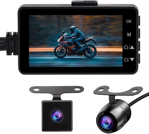OBEST Dashcam Per Moto – 1080p, WiFi, Impermeabile IP65, Grandangolo 120°