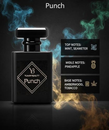 Image of PUNCH Eau de Parfum for Men | Long Lasting Men's Perfume with Mint, Marine & Amber Notes | Premium Fragrance for Evening & Special Occasions (50 ml)