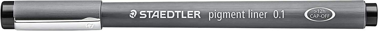 Staedtler 0.1 mm Pigment Calibrated Markers (Pack of 5 Black
