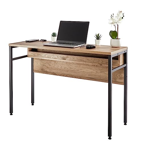 Scrivania per da mobili di stoccaggio Resistente ai graffi e allo sporco Ufficio Soggiorno Desk con Cable Holder CDS-1150 Cenere marrone