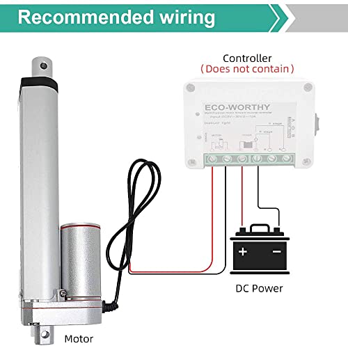 Eco-Worthy AM-TGF12V300-T-1 Heavy Duty 330Lbs/1500N Solar Tracker Linear Actuator Multi-Functions With Mounting Brackets (12V, 12") Ip54 Waterproof 300Mm Stroke Linear Motion Actuator thumb #7