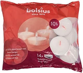 Bolsius D-Light Tea Lights - Pack of 75 - in Bag - Burning Time 4 Hours - Decorative Household Candles - White - Natural Plant Wax - Without Palm Oil