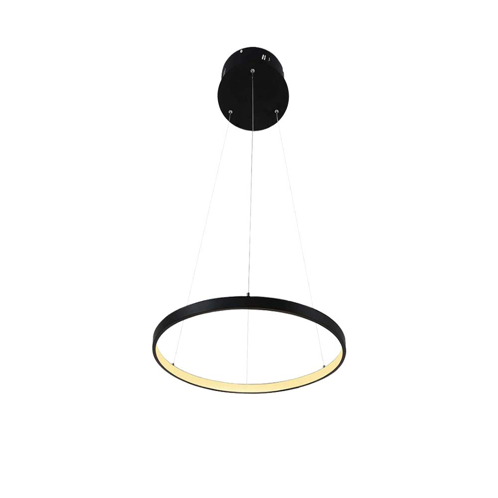KXEcoLife LED Pendant Light Fixture Modern Round Ceiling Lighting Indoor Chandelier Contemporary Lamp (White Light, 3 Ring White 40cm 60cm 80cm) Comfortable Anniversary