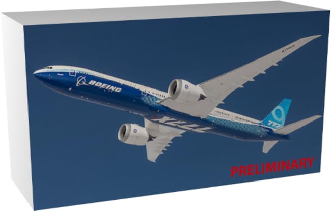 Boeing 777-9 avión comercial en miniatura a escala para coleccionistas