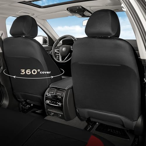 Image of Coverado Car Seat Covers, Front Seat Covers, 2 Front Automotive Seat Cover, Mesh Breathable Seat Protectors, Universal Fit for Most Cars