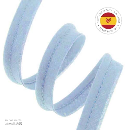 TEXTEX = Piping for Sewing Decoration, and Crafts. Composition 50% Cotton and 50% Polyester. Total Width of 15mm, Cord of 5mm - Image 2