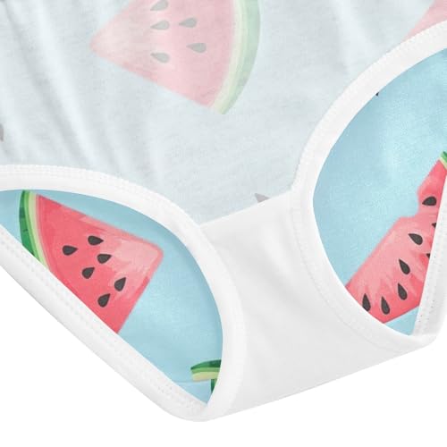 Toddler Girl Briefs, Cute Pink Watermelon Blue Girls' Cotton Brief Underwear, 2–8 Years4