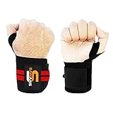 Equipado con un lazo para el pulgar y ajustable estabiliza la parte inferior de tu soporte de muñeca para levantamiento pesado, especialmente para bancos donde la mayor parte de la presión está fuera en la articulación de la muñeca haciendo pesas rusas y girando la muñeca de la manera equivocada o trabajando con alguien que no conoce el valor de la muñeca.