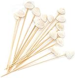 PuTwo Picks Cocktail Toothpicks, 4.7 Inch, White seashell