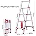 MHBGX Wielofunkcyjny przenośny stołek schodkowy, wielofunkcyjny składany drabina teleskopowa przedłużacz drabina drabinka drabinka stołek dla dorosłych do wewnątrz / na zewnątrz przenośna lekka drabina malarska inżynieria aluminiowa S
