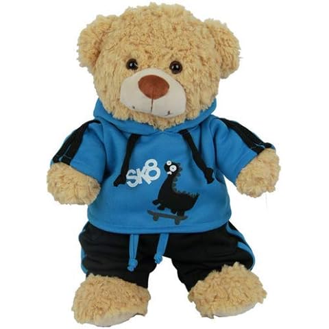 Splodge Teddy Parties Ropa de Oso de Peluche (40cm Dinosaurio Azul) Cover