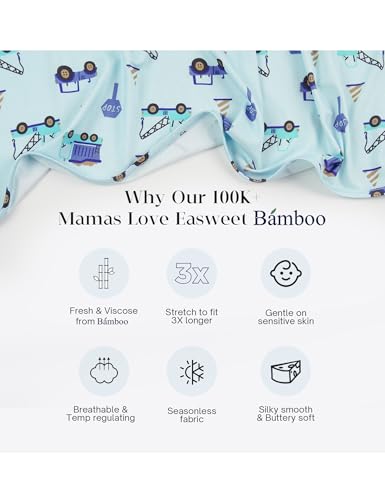 Toddler Boys Girls Pajamas Soft Bamboo Viscose Short Sleeve Top and Pants Summer 2 Piece PJs Set4