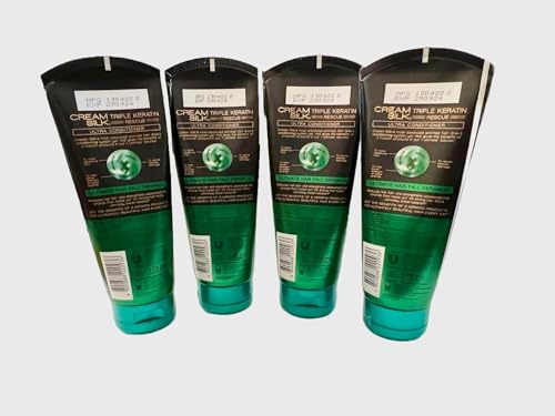 Cream-Silk-Triple-Keratin-Rescue-Ultimate-Hair-Fall-Defense-Ultra-Conditioner-170-ml-Pack-of-4-Black