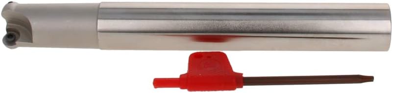 Utoolmart Indexable End Mills, Indexable Weldon Shank End Mill, High Speed Steel End Mills, M3 x 7mm, Indexable 2 Flute EMR End Mills, for RPMT0802MO Insert, 1 Pcs
