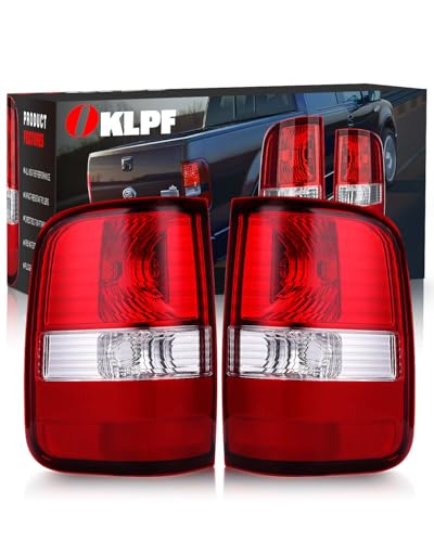 OKLPF Rear Brake Tail Light Compatible With 2004 2005 2006 2007 2008 Ford F150 F-150 Replacement Red Taillight Assembly Includes a Luxurious Box Driver and Passenger Side