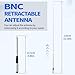Superbat CB Antenna 27MHz Telescopic CB Radio Antenna Handheld Rod Portable Radio Antenna BNC Male Connector Compatible with Cobra Midland Uniden CB Radio