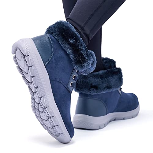 Zzs Women's Winter Snow Ankle Boot-Comfortable Short Booties Outdoor Warm Walking Hiking Shoes #TOP3