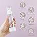 LONGWAY 2.7Oz 80ml Clear Airless Cosmetic Cream Pump Bottle Travel Size Dispenser Refillable Containers/Foundation Travel Pump Bottle for Shampoo (Pack of 6)