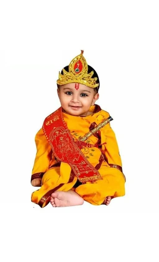 Buy Polyester Blend Kaga Fancy Dress Kr112 Krishna Dress For Kids