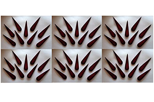 PMW - Long Maroon Bindi - Pack of 12 - Sindoor - for Classical Dance Like Baratanatyam, Kuchipudi, KathaK etc - Assorted Sizes-image-17