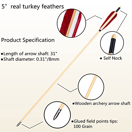 Huntingdoor Traditional Recurve Bow And Arrow Set For Adults Handmade Longbow Mongolian Horsebow Hunting Bow Set With Archery Accessories For Shooting Target Practice #TOP3