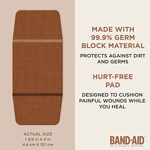 Band-Aid Brand Ourtone Adhesive Bandages, Flexible Protection & Care Of Minor Cuts & Scrapes, Quilt-Aid Pad For Painful Wounds, Br45, Extra Large, 10 Ct #TOP17