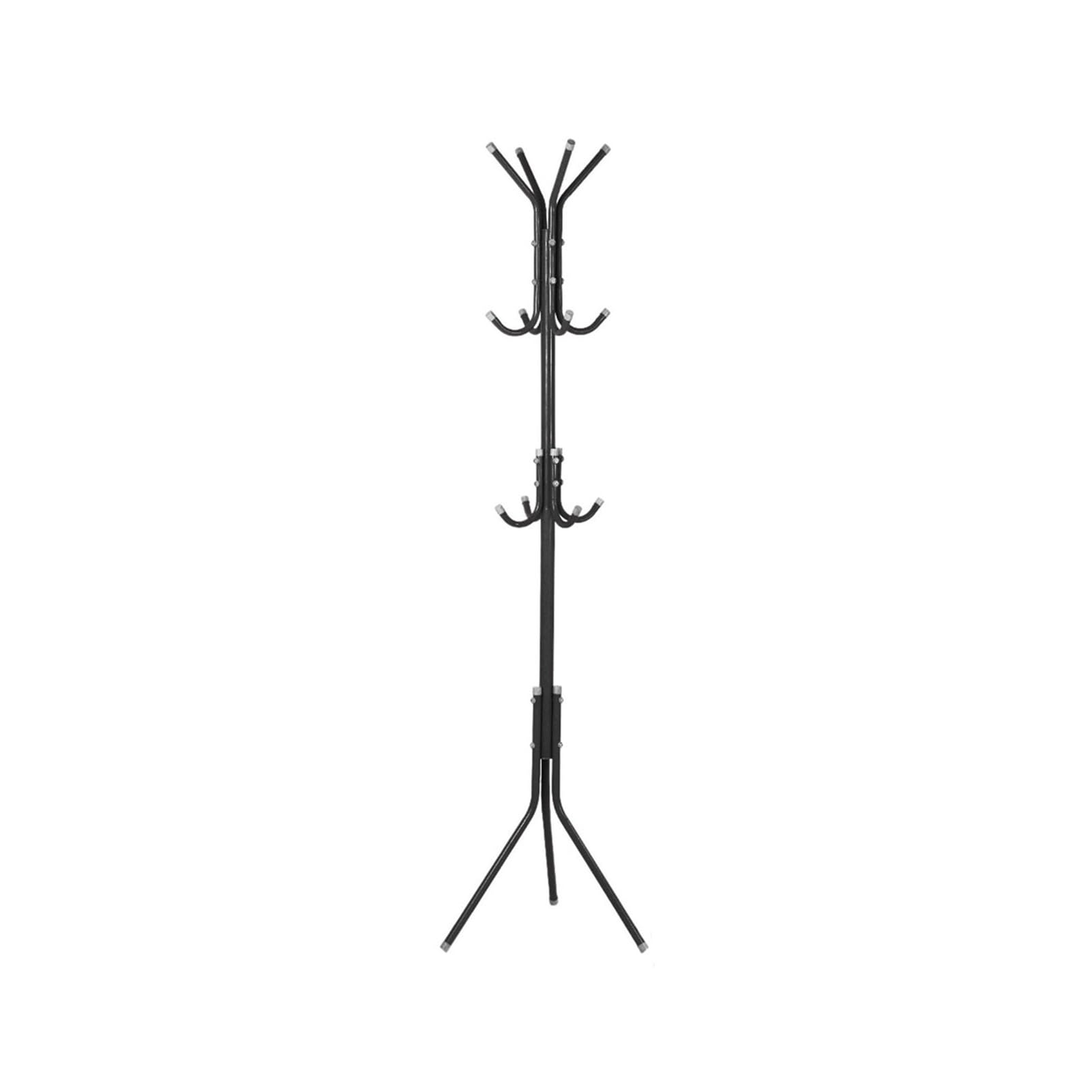 B3F7M4R9J2 Coat Rack Multi Hook Metal Coat Hat Rack Home Clothes Bag Hanger For Entryway, Bedroom, Hallway, Office(Black)