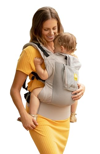 LLLbaby 3-in-1 Ergonomic CarryOn Airflow Toddler Carrier with Lumbar Support & Breathable Mesh Lining (25-60 lbs) Supportive & Comfortable Multi-Position Carrying for Hiking & Travel (Mist)