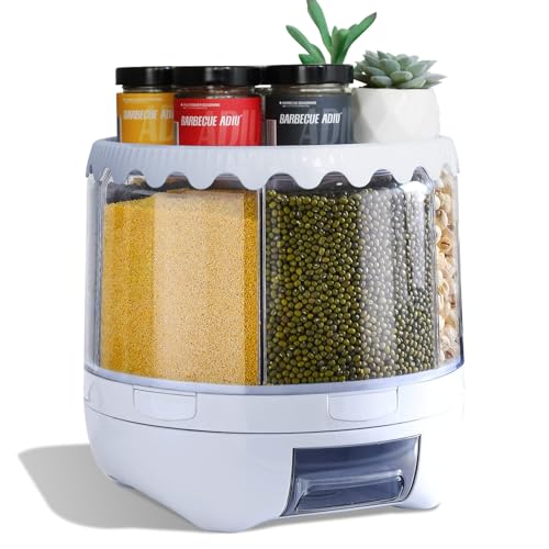 Rotating Grain Dispenser with Sealed Lid