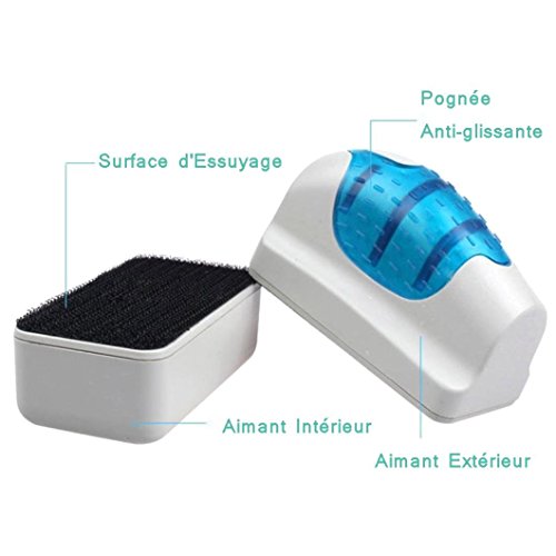 Bestgle Aquarium Glass Magnetic Scrubber Cleaner, Fish Tank Aquatic Algae Cleaning Tool Brush Magnet Scraper with Floating Design for Tank Under 60 Gallon