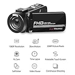 Video Camera, 1080P 30MP Camcorder IR Night Vision Vlogging Camera for YouTube,3.0" LCD Screen 18X Digital Zoom Recorder Camera with Remote Control, Microphone, Mini Tripod, 2 Battries, 32GB SD Card - Image 3