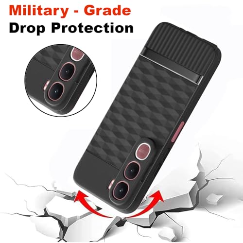 Image of Shockproof Case Compatible with Vivo Y31 5G | Full Camera Protection | TPU Flexible Back Cover for Vivo Y31 5G (Matte Black)