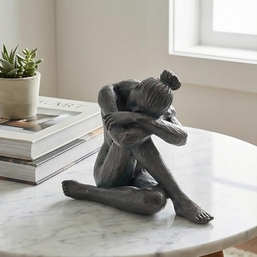 Estatua de Bailarina de Yoga de Resina Moderna 9 x 5.5 x 7 pulg miniatura 3