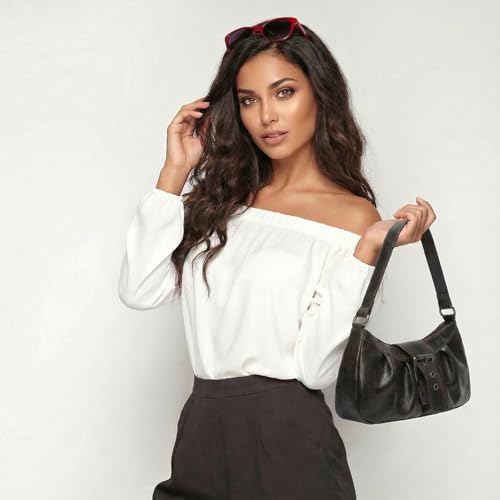 Image of Shoulder Bag for Women, Y2k Purse Top Handle Shoulder Bag Buckle Punk Hobo Clutch Purses Bags