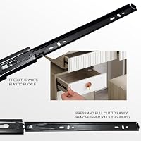Schubladenschienen vollauszug 4 paar (8 Stück), 25,4 cm Schubladen Schienensystem Kugellager Strapazierfähig 45KG Tragkraft – Ansicht 5