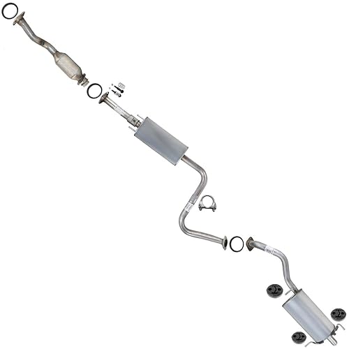 Exhaust Catalytic Resonator Muffler Kit Compatible for Nissan Sentra 2009-2012 2.0L | EPA-Approved | Northeastern Exhaust | Stainless Steel | Includes Clamp, Gaskets, Bolt Kit & Hangers