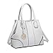 Miss Lulu Look de cuero Bolso de hombro Diseño elegante Manija superior Moda Bolsos de mano para mujeres (blanco)
